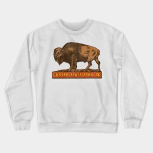 Custer State Park Vintage Buffalo Souvenir Crewneck Sweatshirt